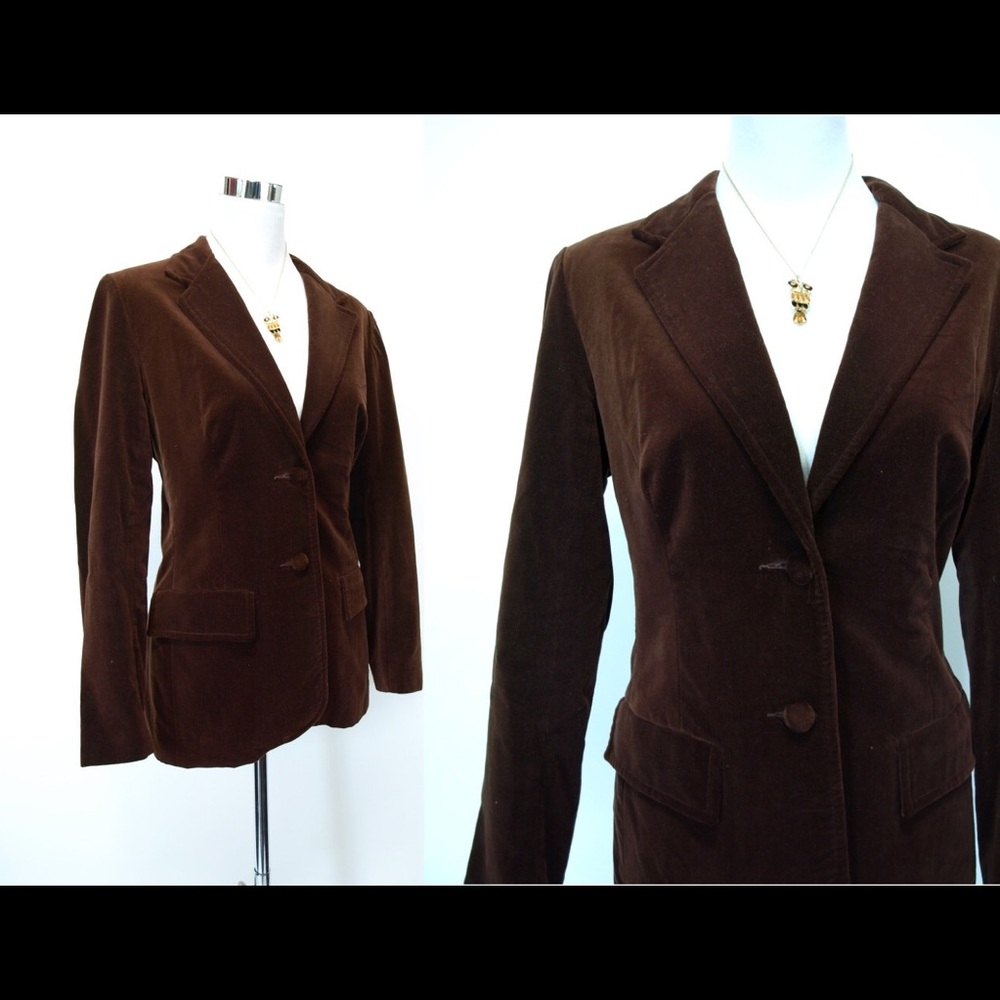 Brown velvet blazer by Victoria’s Secret